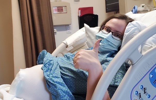 Hannah in the hospital