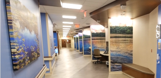 Hallway in the Coon Rapids location.